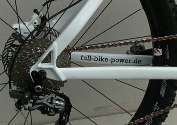 Fahrradnaabe eines Custom Bikes von Full-Bike-Power